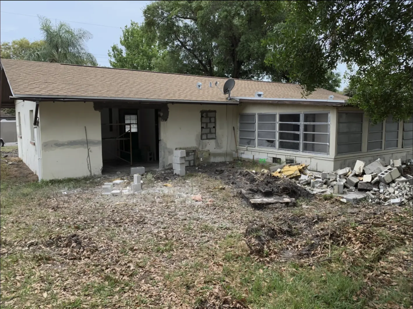 House 2 — rear & patio before